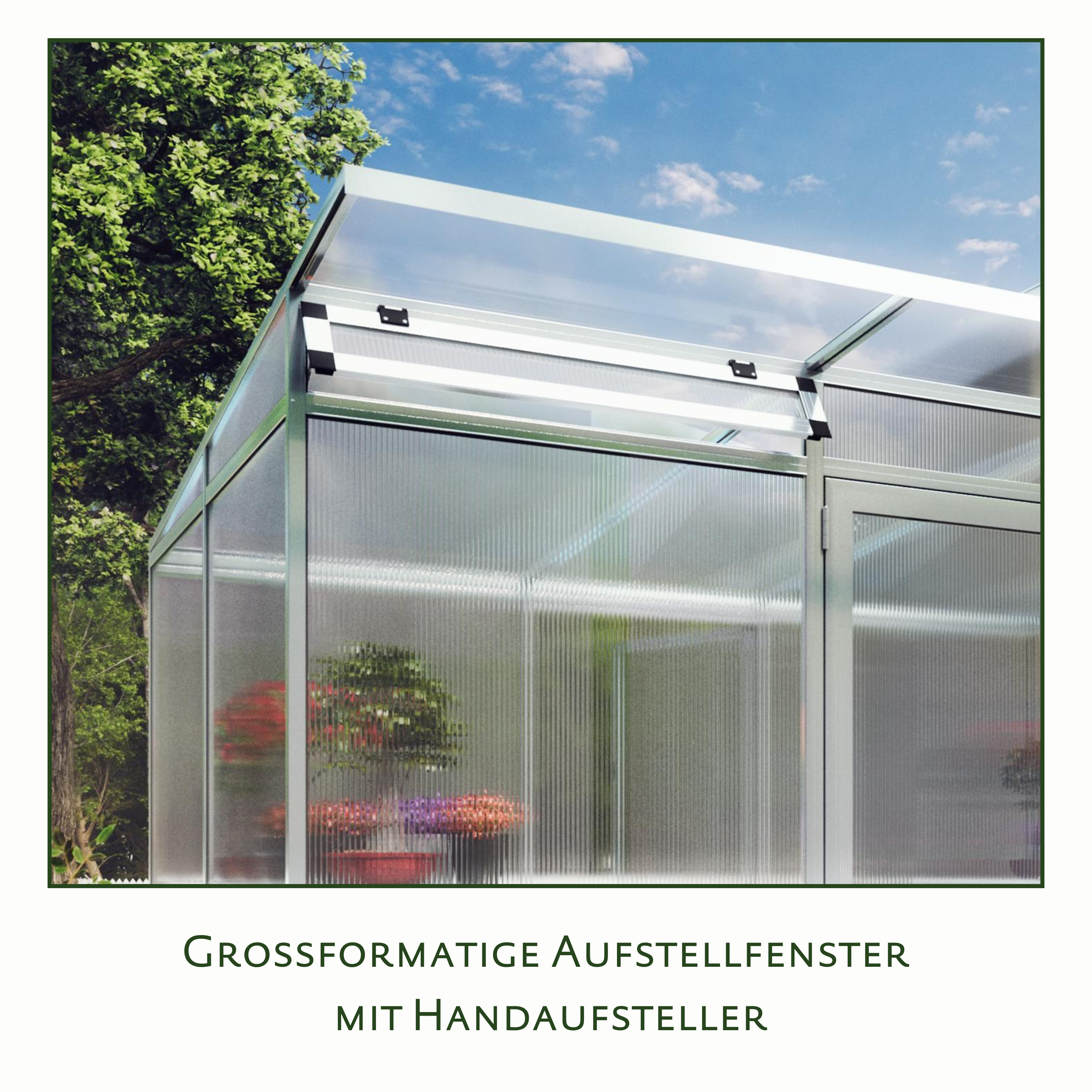 Gewächshaus Linea I - anthrazit-grau Gewächshaus Linea I - anthrazit-grau