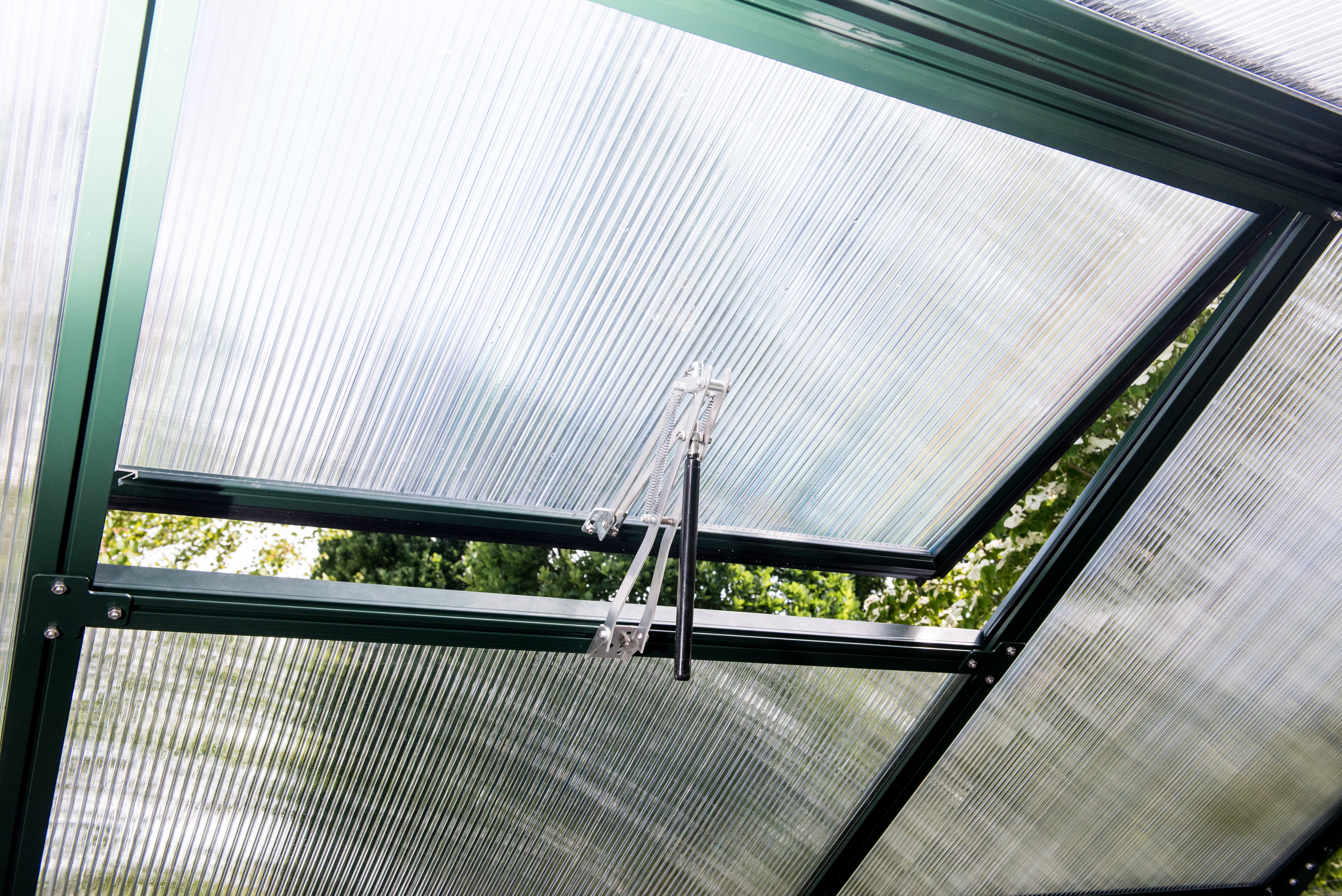 Zusätzliches Dachfenster für 16 mm Gewächshäuser - tannengrün
